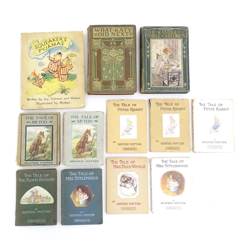 966 - Books: Nine Beatrix Potter books to include The Tale of Mrs Tiggy-Winkle, 1905; The Tale of the Flop... 