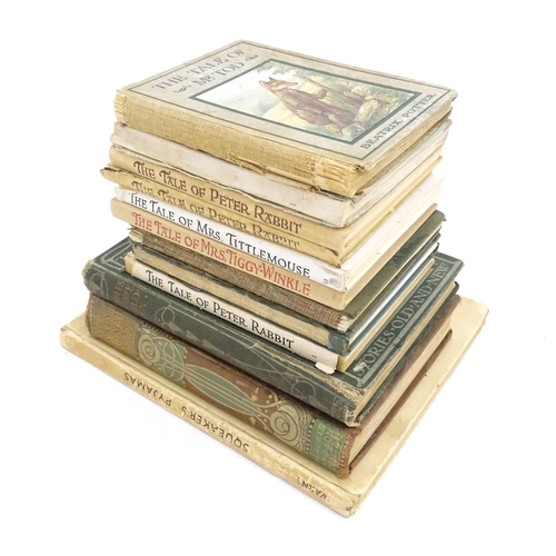 966 - Books: Nine Beatrix Potter books to include The Tale of Mrs Tiggy-Winkle, 1905; The Tale of the Flop... 