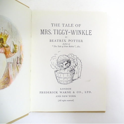 966 - Books: Nine Beatrix Potter books to include The Tale of Mrs Tiggy-Winkle, 1905; The Tale of the Flop... 