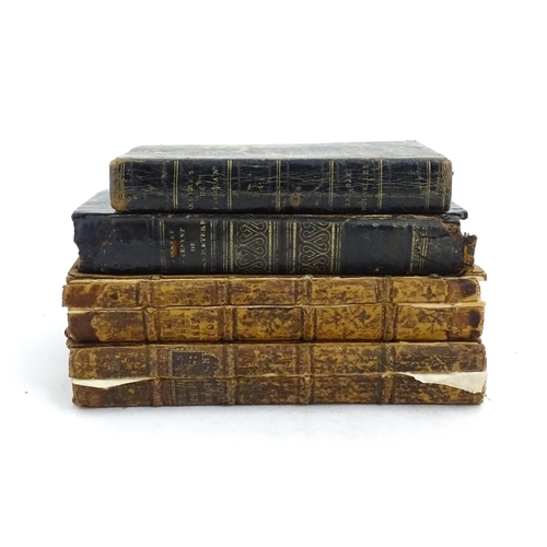 968 - Books: Four assorted French books comprising L'Estat Present de L'Angleterre, Avec Plusieurs Reflexi... 