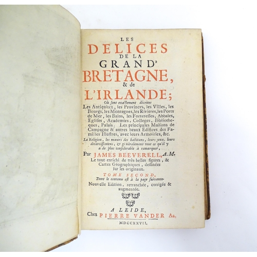 968 - Books: Four assorted French books comprising L'Estat Present de L'Angleterre, Avec Plusieurs Reflexi... 