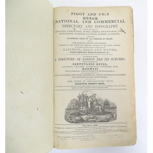 969 - Book: Pigot and Co.'s Royal National and Commercial Directory and Topography of the counties of Bedf... 