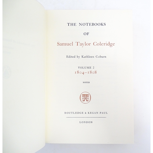 1018 - Books: The Notebooks of Samuel Taylor Coleridge, volumes 1-2, edited by Kathleen Coburn. Published b... 