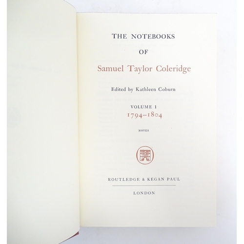 1018 - Books: The Notebooks of Samuel Taylor Coleridge, volumes 1-2, edited by Kathleen Coburn. Published b... 