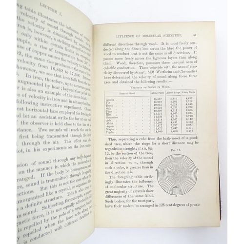 1063 - Books: Sound: A Course of Eight Lectures, by John Tyndall. Published by Longmans, Green & Co., Londo... 