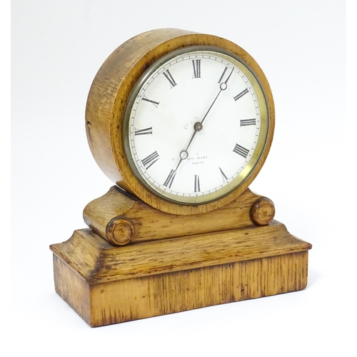 1548 - Henry Marc - Paris : A small 19thC French mantel clock / timepiece, the 3 1/2