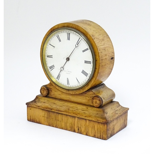 1548 - Henry Marc - Paris : A small 19thC French mantel clock / timepiece, the 3 1/2