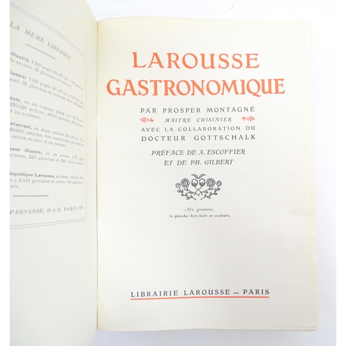 972 - Book: Larousse Gastronomique. Published by Librairie Larousse, Paris, 1938