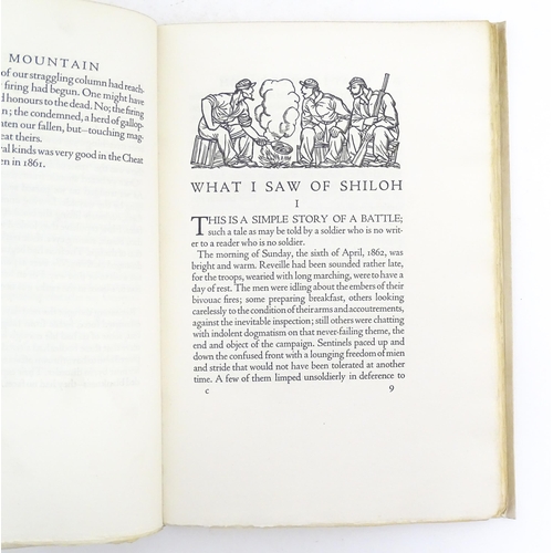 975 - Book: Battle Sketches by Ambrose Bierce, with eight engravings on wood by Thomas Derrick. Printed at... 