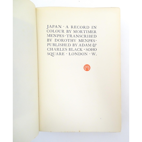 977 - Books: Two books by Mortimer Menpes comprising Japan - A Record in Colour, 1905, and India, 1912 (2)