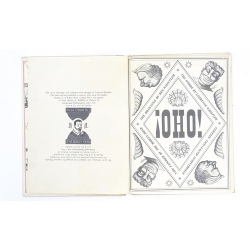 978 - Book: OHO! by Laurence Whistler, with illustrations by Rex Whistler. Published by John Lane, The Bod... 