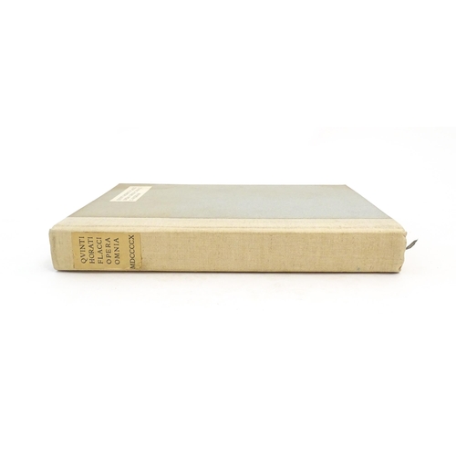 987 - Book: Quinti Horati Flacci, Opera Omnia / Cura Edward Charles Wickham. Limited edition no. 823 / 100... 