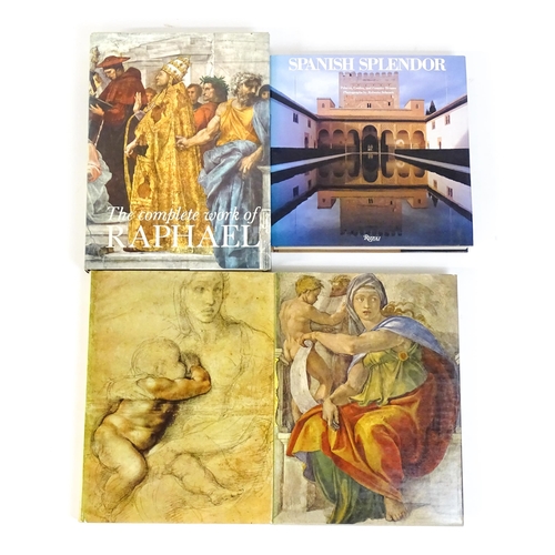 1072 - Books: The Complete Work of Michelangelo (two volumes with folio cover) pub. 1968, together with The... 