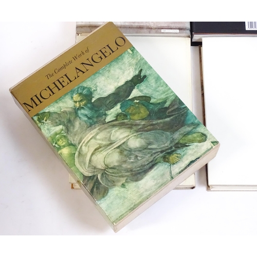 1072 - Books: The Complete Work of Michelangelo (two volumes with folio cover) pub. 1968, together with The... 