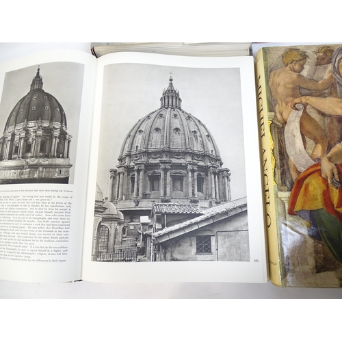 1072 - Books: The Complete Work of Michelangelo (two volumes with folio cover) pub. 1968, together with The... 