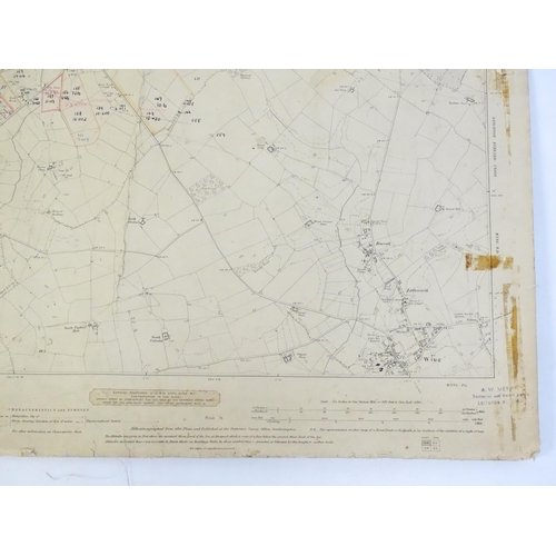 2218 - Map: A Victorian sheet map of Buckinghamshire to include Stewkley, Dunton, Hoggeston, Drayton Parslo... 