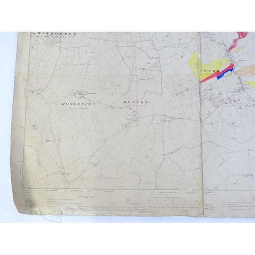 2218 - Map: A Victorian sheet map of Buckinghamshire to include Stewkley, Dunton, Hoggeston, Drayton Parslo... 