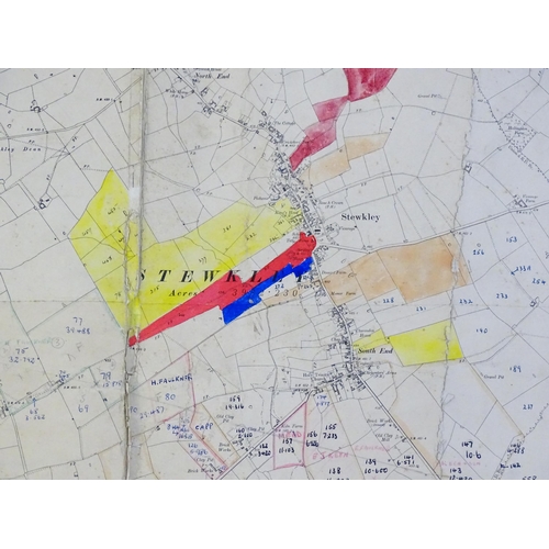 2218 - Map: A Victorian sheet map of Buckinghamshire to include Stewkley, Dunton, Hoggeston, Drayton Parslo... 