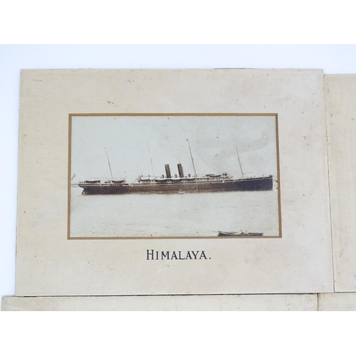 2220 - A series of four mounted monochrome photographs, depicting early 20thC ocean liners: Prinz Regent Lu... 