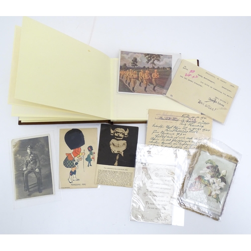 2222 - Two modern photograph albums, together with a quantity of postcards, including a WWII German telegra... 