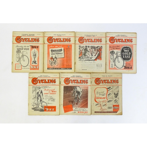 2225 - Magazines / Periodicals: A quantity of early 1950s editions of Cycling magazine - 'The Leading Cycli... 