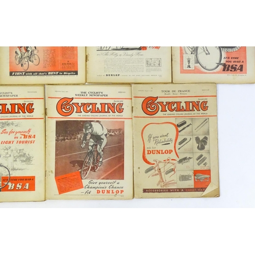 2225 - Magazines / Periodicals: A quantity of early 1950s editions of Cycling magazine - 'The Leading Cycli... 