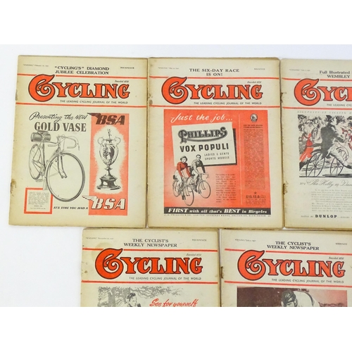 2225 - Magazines / Periodicals: A quantity of early 1950s editions of Cycling magazine - 'The Leading Cycli... 