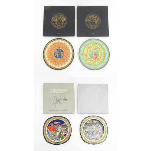 212 - Four Rosenthal collectors plates Comprising Versace Studio-linie Christmas plates for ' Le Roi Balth... 