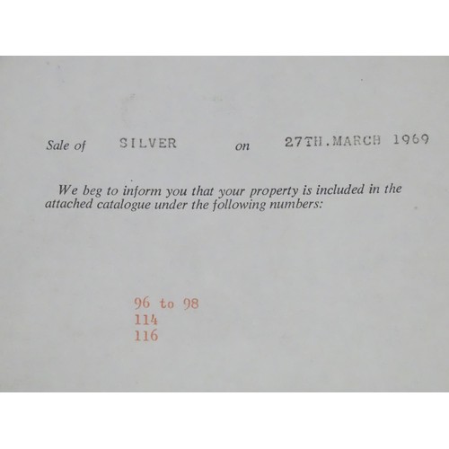 77 - A quantity of 1970s Sotheby's Auction catalogues to include Important English and Foreign Silver, Hi... 