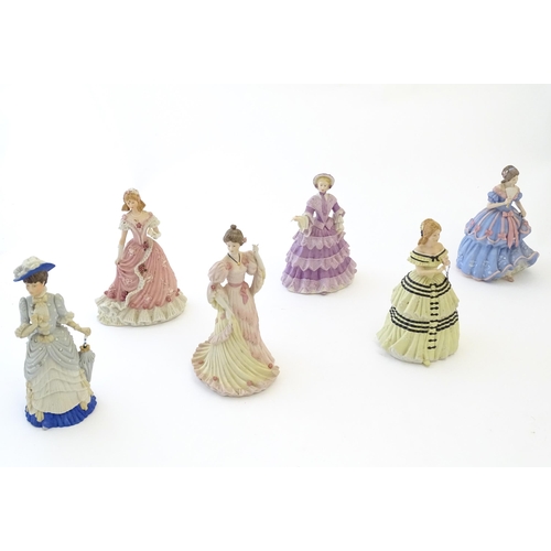 553 - Six Wedgwood limited edition Spink ladies comprising, The Golden Jubilee 1887, no. 4364/10,000, The ... 