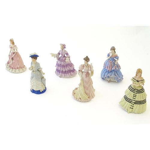 553 - Six Wedgwood limited edition Spink ladies comprising, The Golden Jubilee 1887, no. 4364/10,000, The ... 