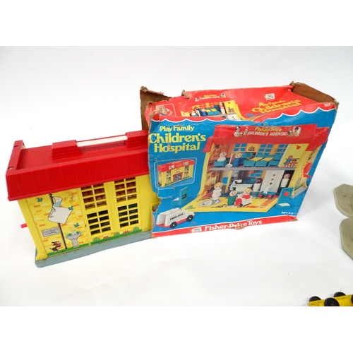 674 - Toys: A quantity of Fisher-Price childrens toys to include Play Family Children's Hospital, Seasame ... 