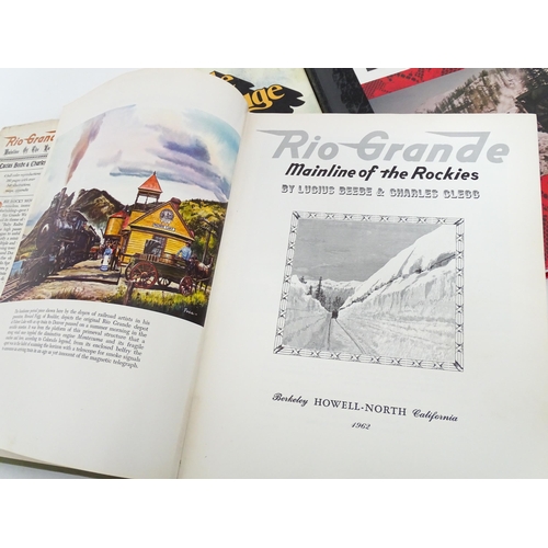 126 - Books: Three books on the subject of trains to include Rio Grande Mainline of the Rockies by Lucius ... 