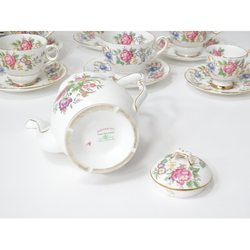 155 - A quantity of Royal Stafford tea / coffee wares in the Rochester pattern, to include tea cups, sauce... 