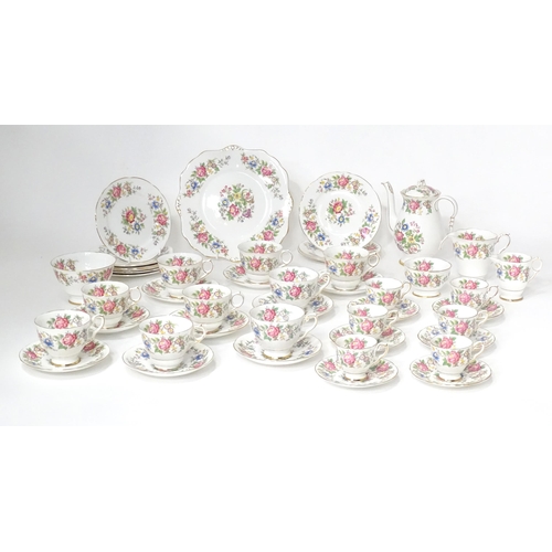 155 - A quantity of Royal Stafford tea / coffee wares in the Rochester pattern, to include tea cups, sauce... 