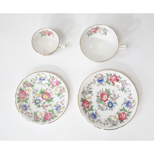 155 - A quantity of Royal Stafford tea / coffee wares in the Rochester pattern, to include tea cups, sauce... 