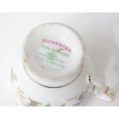 155 - A quantity of Royal Stafford tea / coffee wares in the Rochester pattern, to include tea cups, sauce... 