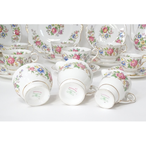 155 - A quantity of Royal Stafford tea / coffee wares in the Rochester pattern, to include tea cups, sauce... 