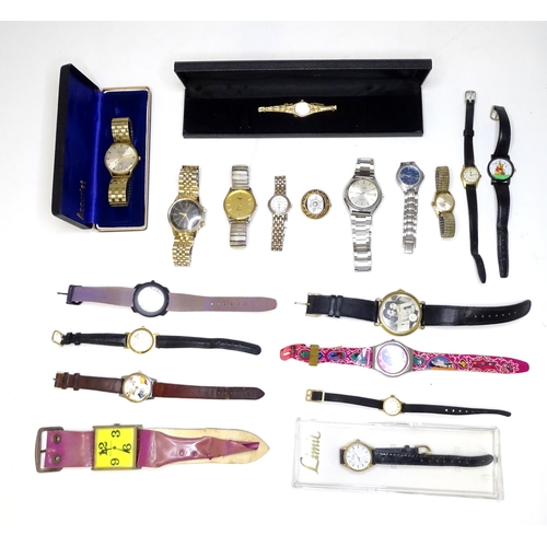 467 - Wristwatches : A quantity of assorted watches to include examples by Accurist, Sekonda, Pulsar, Disn... 