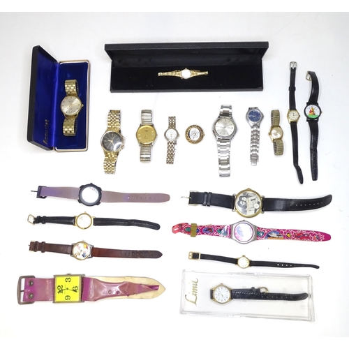 467 - Wristwatches : A quantity of assorted watches to include examples by Accurist, Sekonda, Pulsar, Disn... 