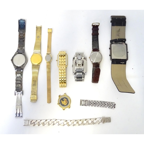 506 - A quantity of assorted wristwatches etc. Together with a .925 silver bracelet