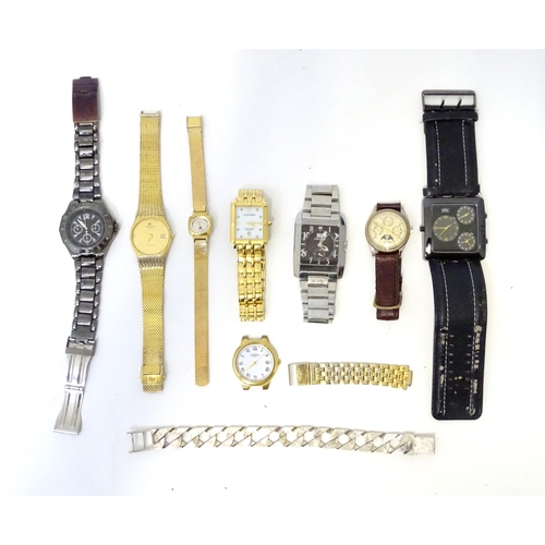 506 - A quantity of assorted wristwatches etc. Together with a .925 silver bracelet