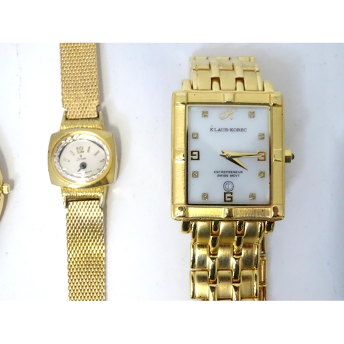 506 - A quantity of assorted wristwatches etc. Together with a .925 silver bracelet