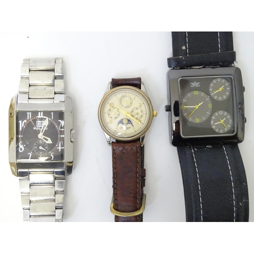 506 - A quantity of assorted wristwatches etc. Together with a .925 silver bracelet