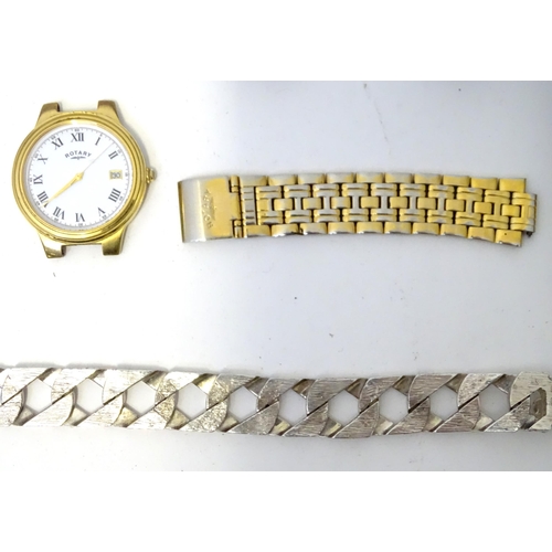 506 - A quantity of assorted wristwatches etc. Together with a .925 silver bracelet