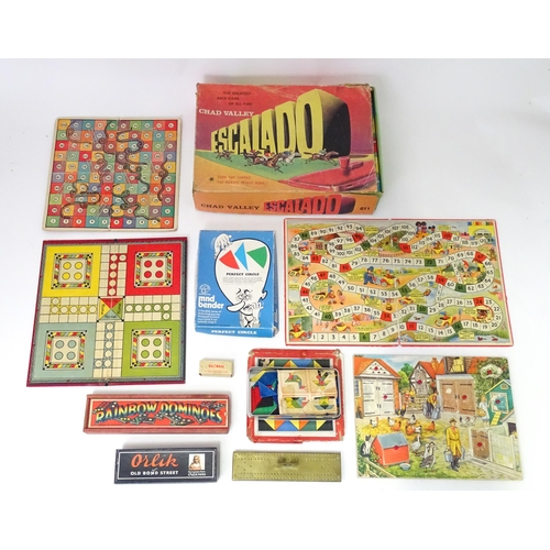 545 - A quantity of mid 20thC games / board games including Escalado, Rainbow Dominoes etc (10)