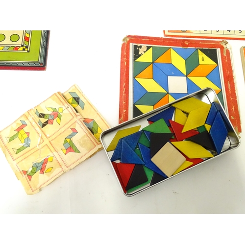 545 - A quantity of mid 20thC games / board games including Escalado, Rainbow Dominoes etc (10)