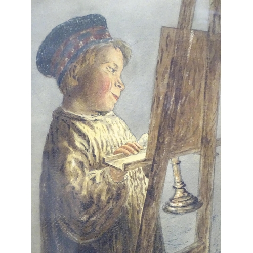 168 - After William Henry Hunt (1790-1864), 20thC, Watercolour, Pictured by Candlelight. Approx. 11