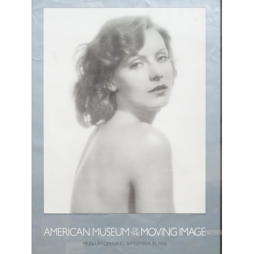 205 - A 1988 Museum poster for the American Museum of the Moving Image, depicting a photograph of Ruth Har... 