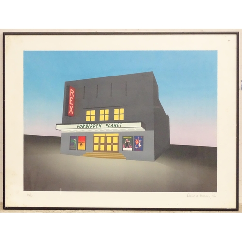 207 - After Richard Harvey, 20thC,  Limited edition print, Forbidden Planet. Signed and numbered 10/10 in ... 